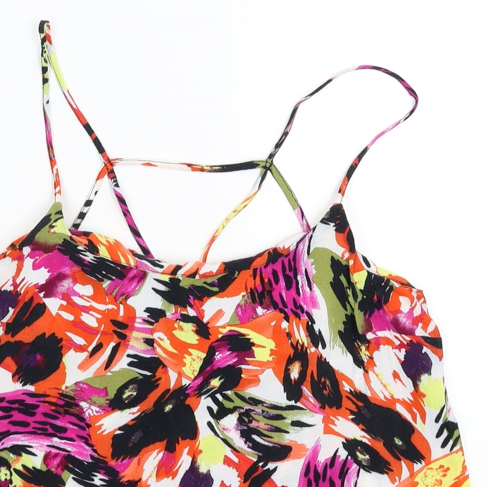 Topshop Womens Multicoloured   Basic Tank Size 10