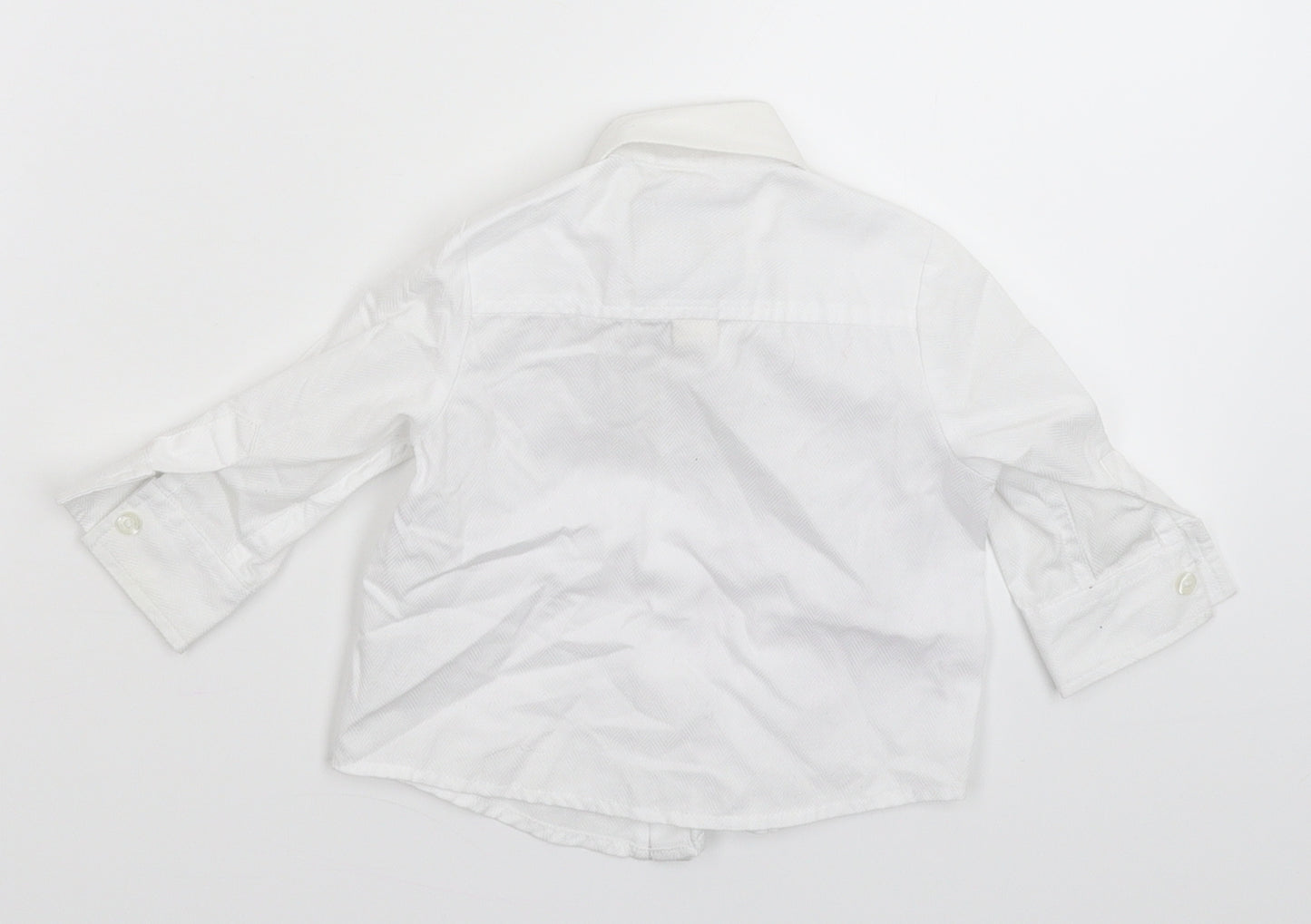 Monsoon Boys White   Basic Button-Up Size 3-6 Months