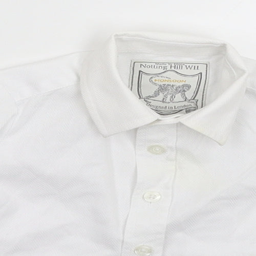 Monsoon Boys White   Basic Button-Up Size 3-6 Months