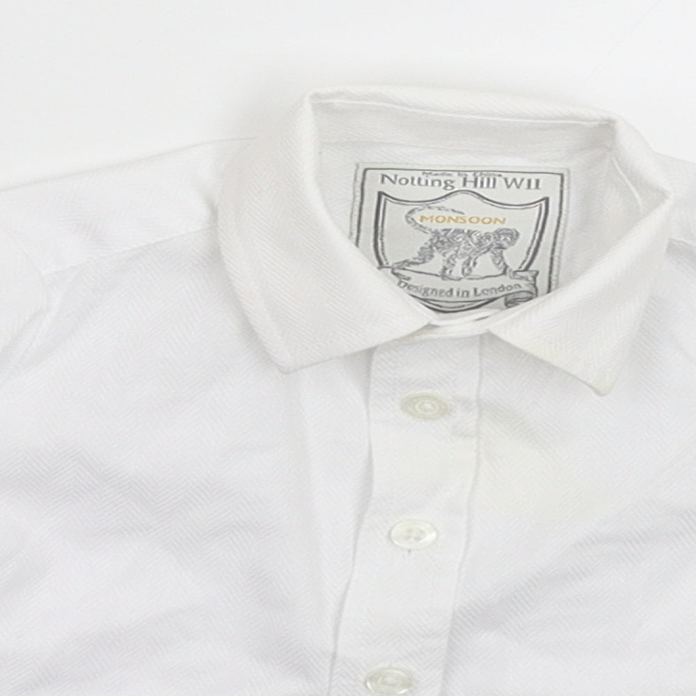 Monsoon Boys White   Basic Button-Up Size 3-6 Months