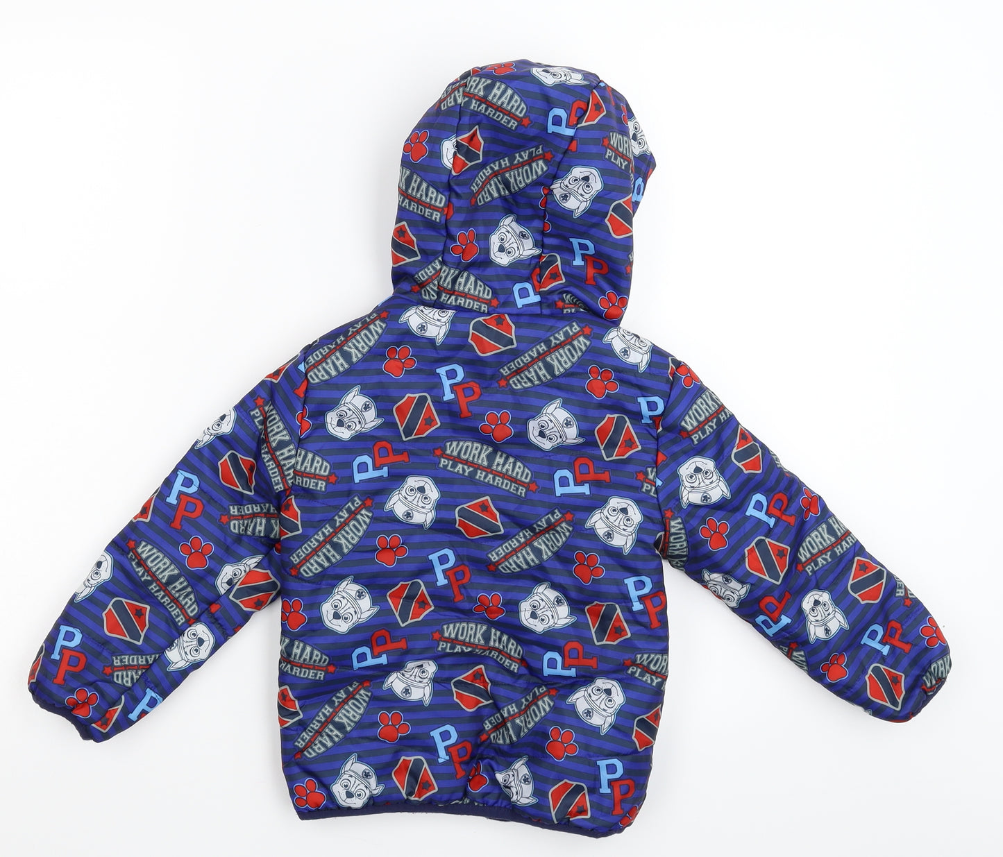 George Boys Blue Striped  Jacket  Size 3-4 Years