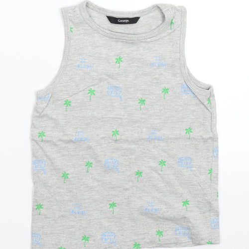 George Boys Grey   Basic Tank Size 3-4 Years
