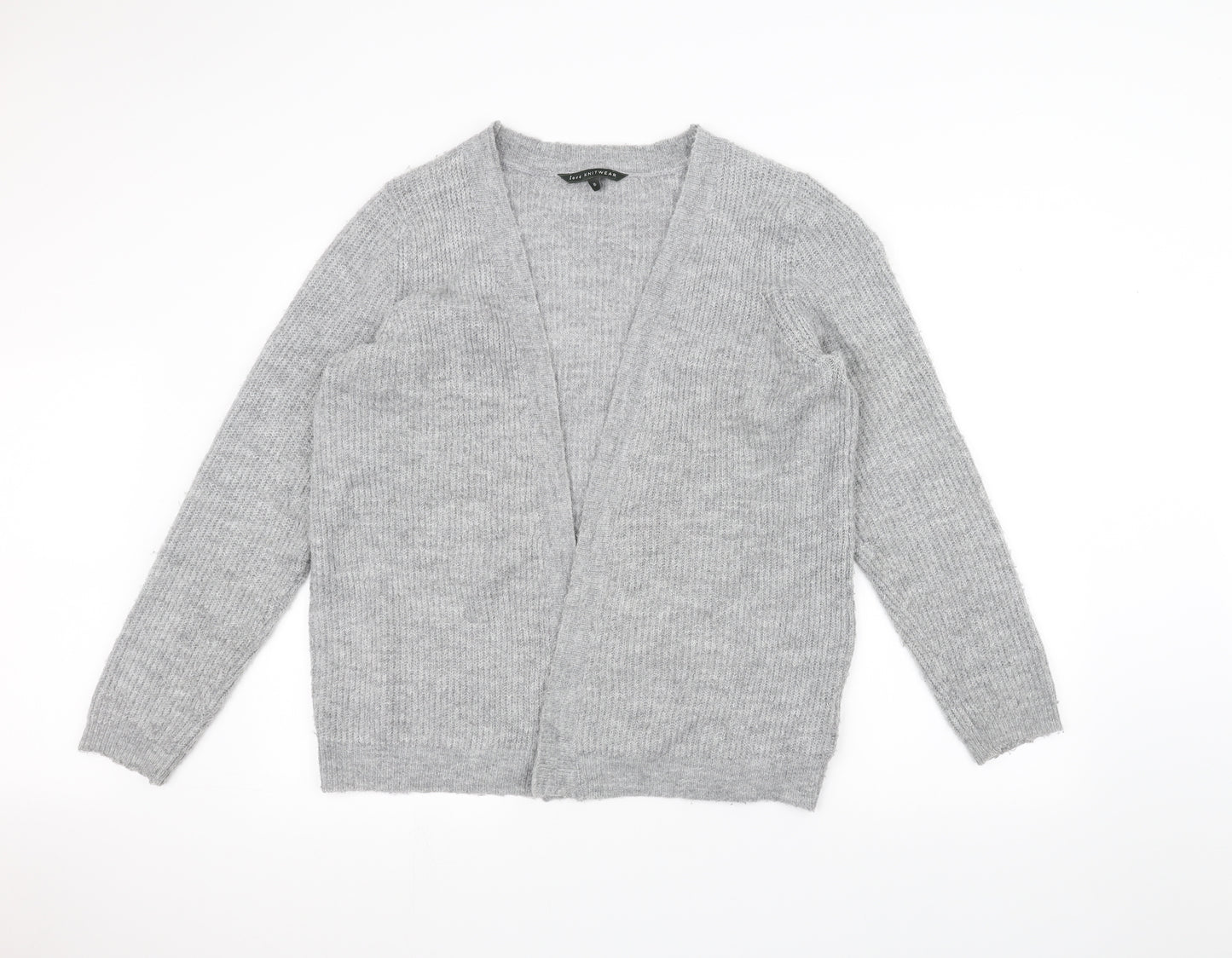 Love knitwear Womens Grey  Knit Jacket Coatigan Size 16
