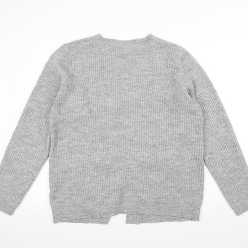 Love knitwear Womens Grey  Knit Jacket Coatigan Size 16