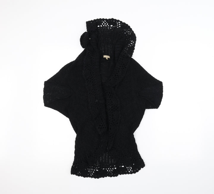 M&Co Womens Black Knit Jacket Coatigan Size 16
