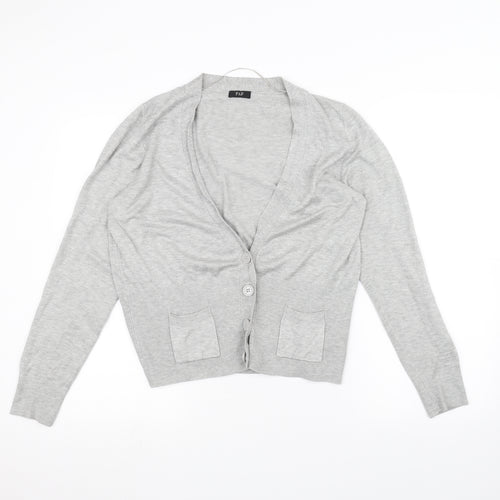 F&F Womens Grey   Cardigan Jumper Size 14
