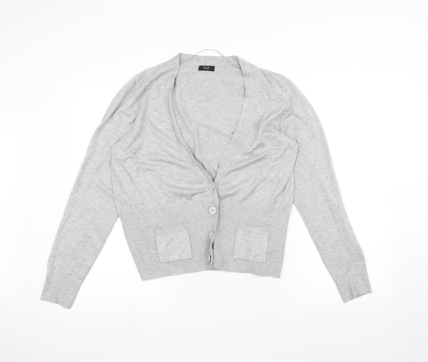 F&F Womens Grey   Cardigan Jumper Size 14