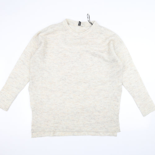 H&M Womens White   Pullover Jumper Size M