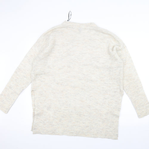H&M Womens White   Pullover Jumper Size M