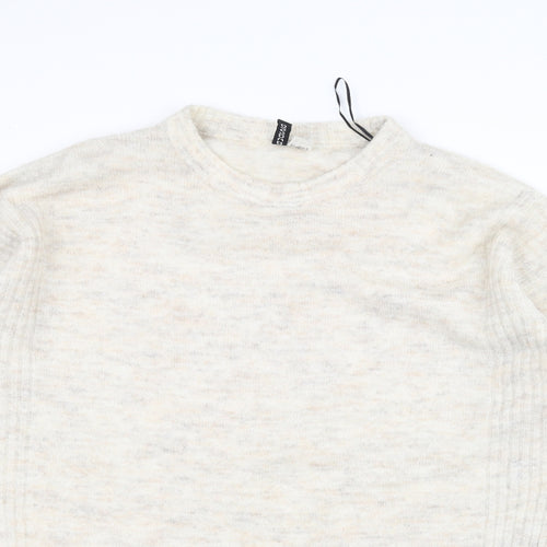 H&M Womens White   Pullover Jumper Size M