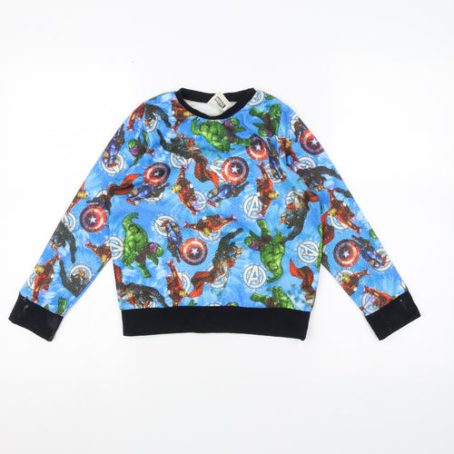 Marvel Avengers Boys Blue   Pullover Jumper Size 7-8 Years  - Marvel Avengers