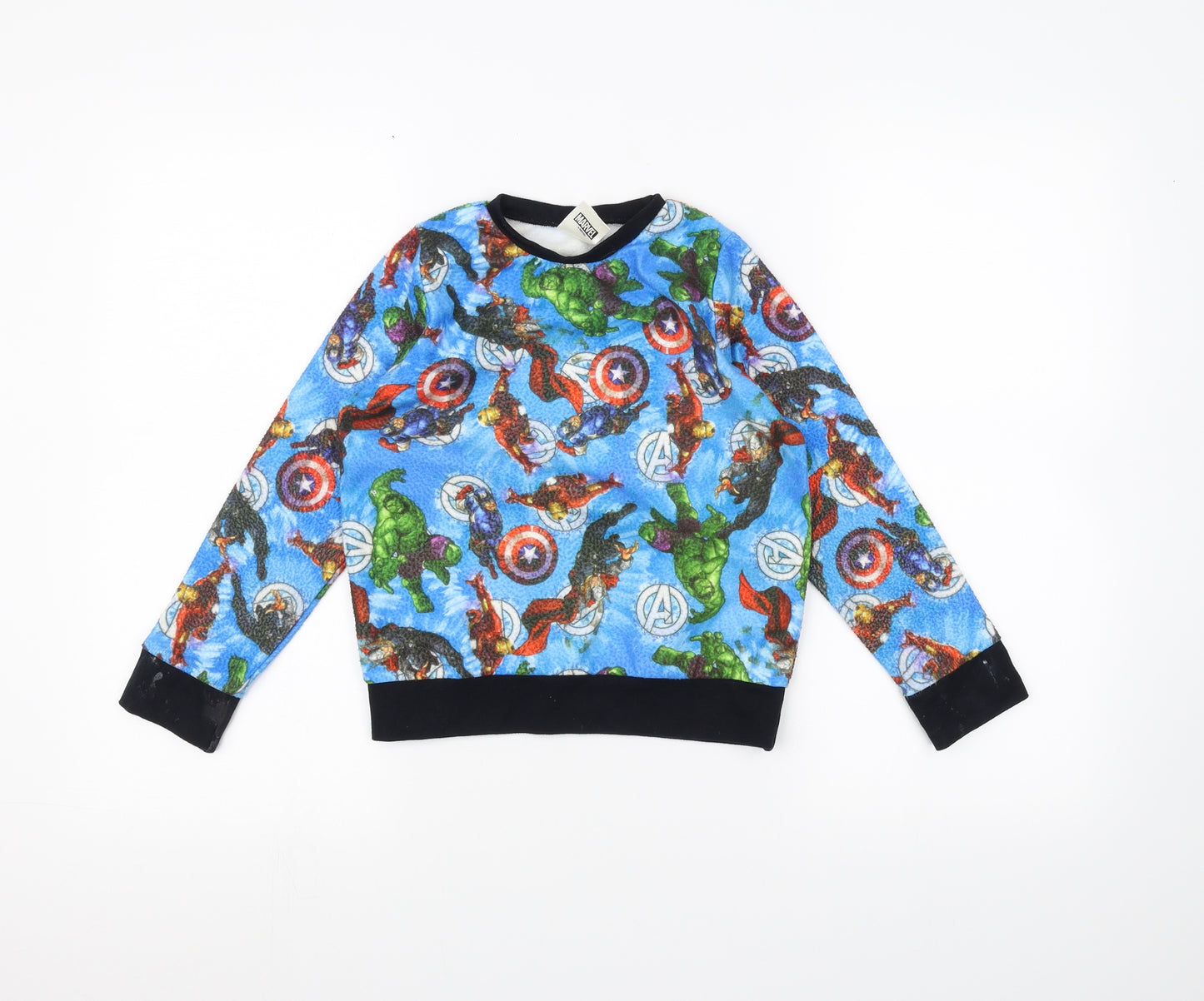 Marvel Avengers Boys Blue   Pullover Jumper Size 7-8 Years  - Marvel Avengers