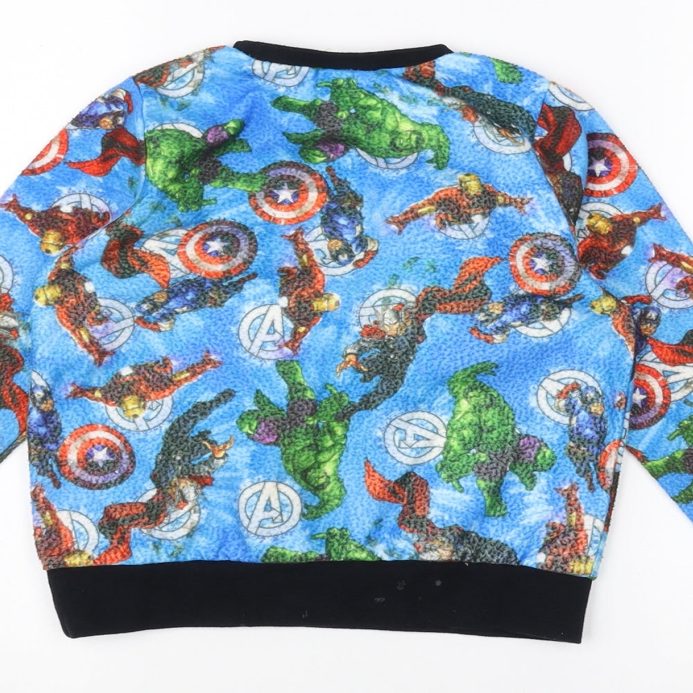 Marvel Avengers Boys Blue   Pullover Jumper Size 7-8 Years  - Marvel Avengers