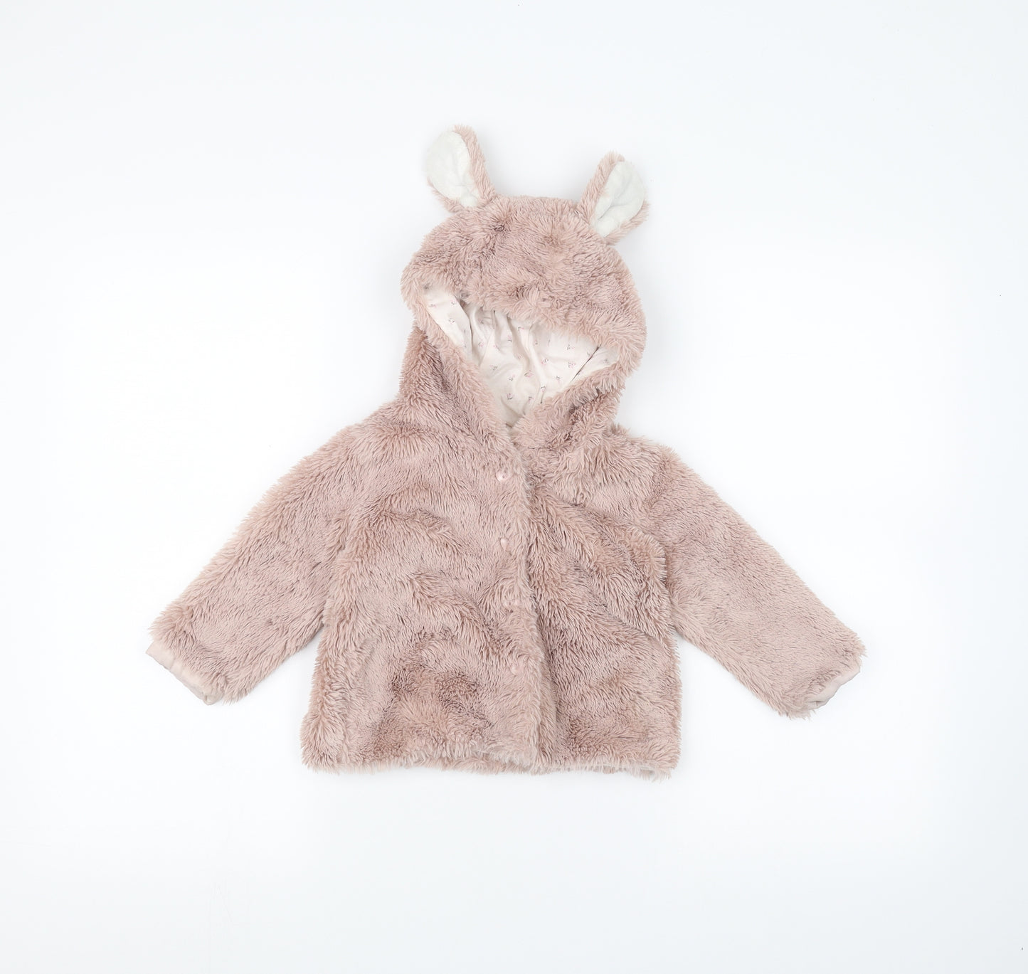 NEXT Girls Pink   Parka Coat Size 12-18 Months
