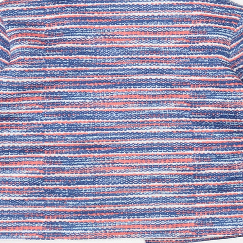 Anne De Lancay Womens Blue Striped  Jacket  Size L