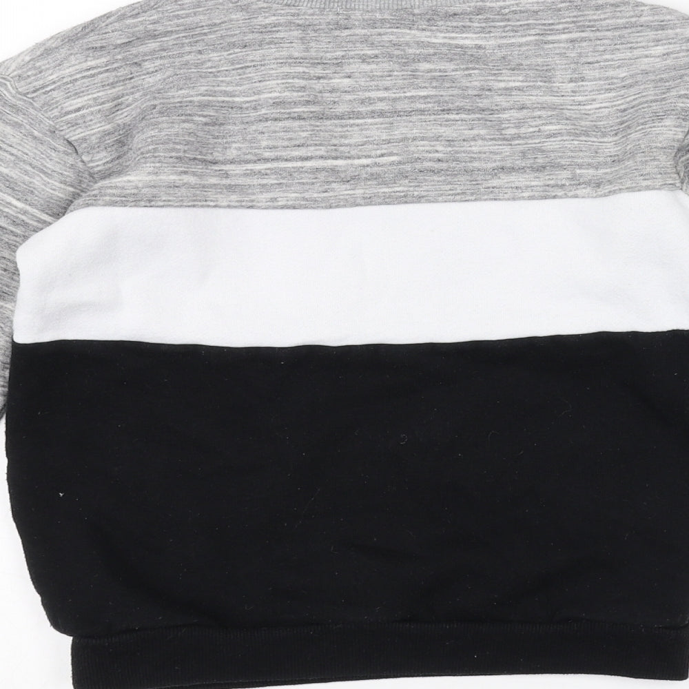 Primark Girls Grey Striped  Pullover Jumper Size 8-9 Years