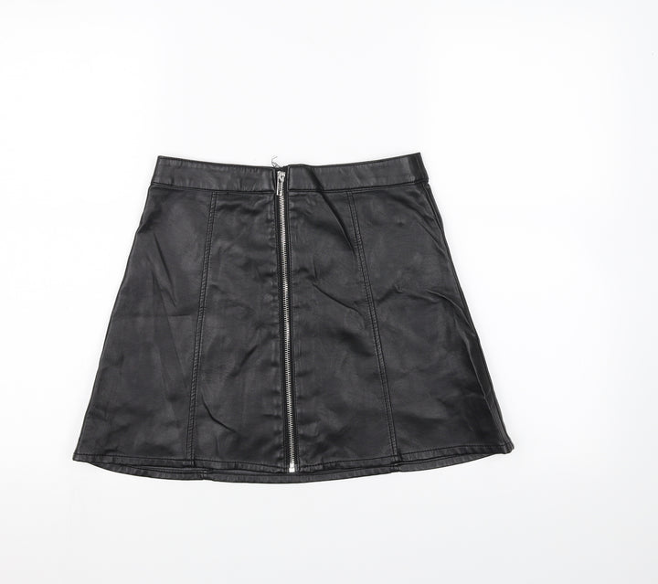 H&M Womens Black A-Line Skirt Size 8