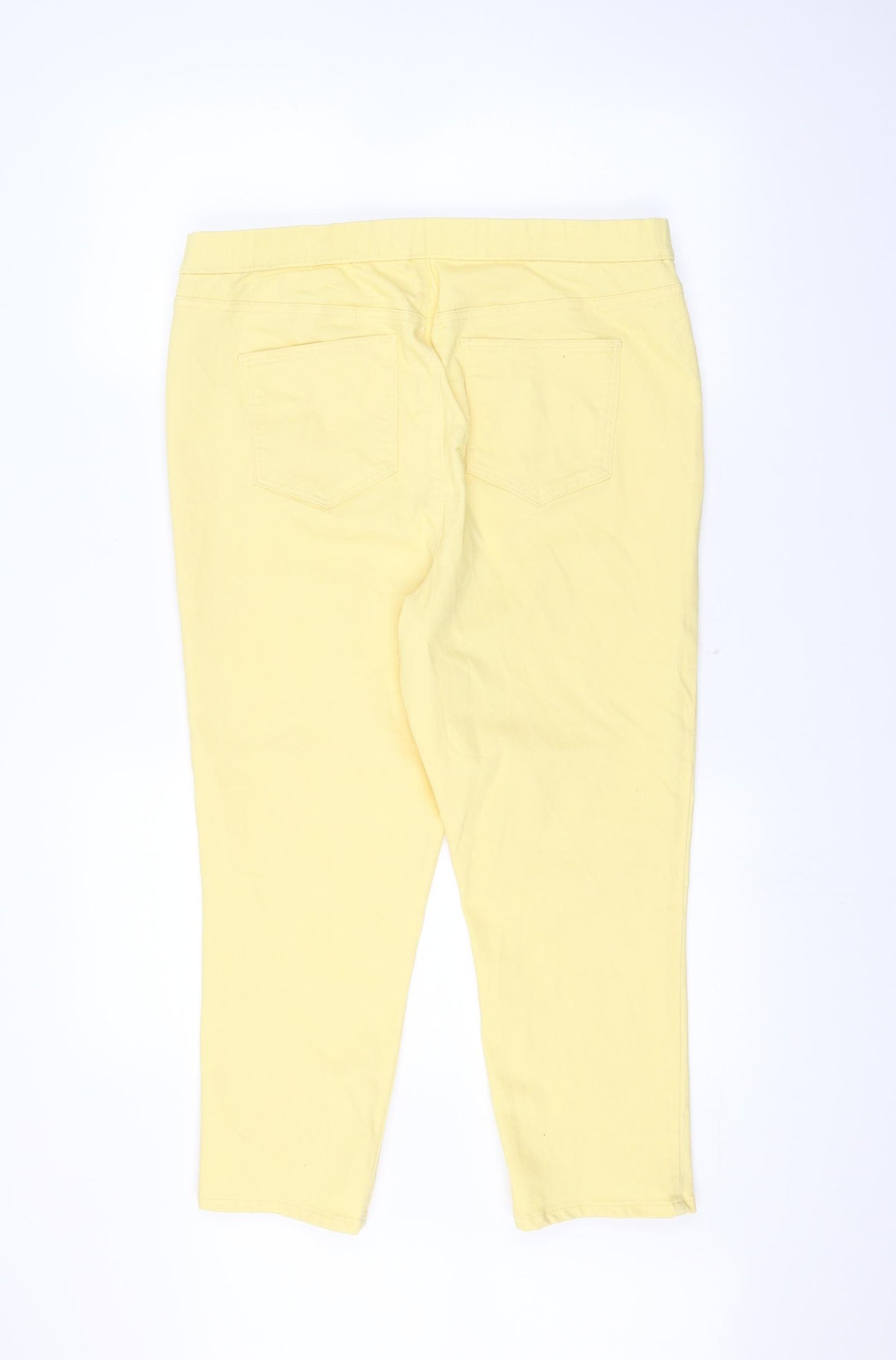 F&F Womens Yellow   Straight Jeans Size 14 L20 in