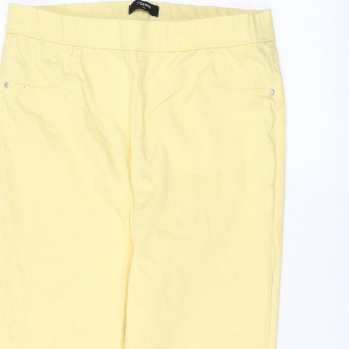 F&F Womens Yellow   Straight Jeans Size 14 L20 in