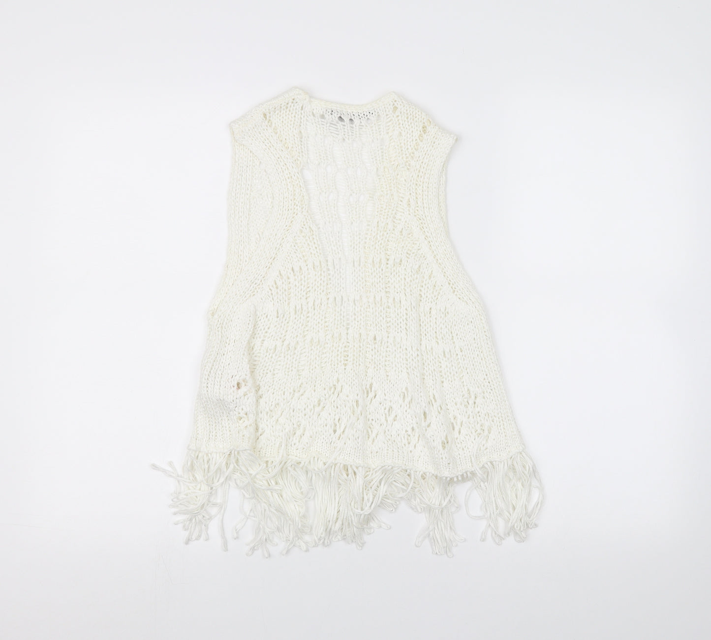 Atmosphere Womens White  Knit Jacket Coatigan Size 10