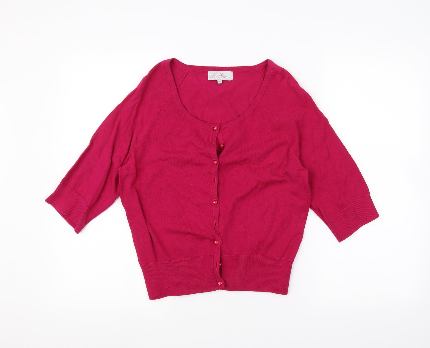 be beau Womens Pink   Cardigan Jumper Size 14