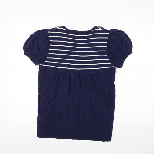 be beau Womens Blue Striped  Pullover Jumper Size 14