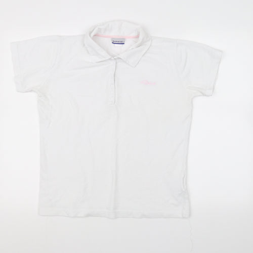 Reebok Girls White   Basic Polo Size 16 Years