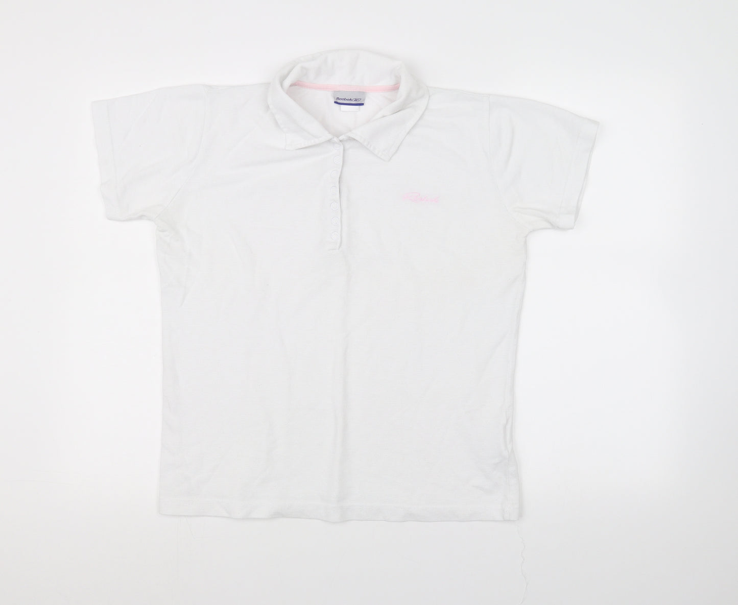 Reebok Girls White   Basic Polo Size 16 Years