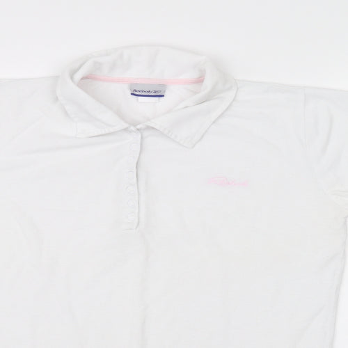 Reebok Girls White   Basic Polo Size 16 Years