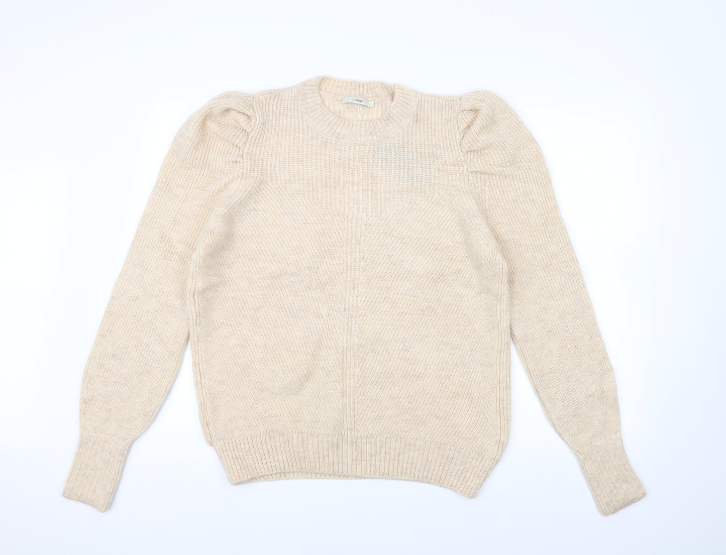 George Womens White  Knit Pullover Jumper Size L