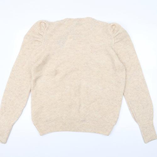 George Womens White  Knit Pullover Jumper Size L