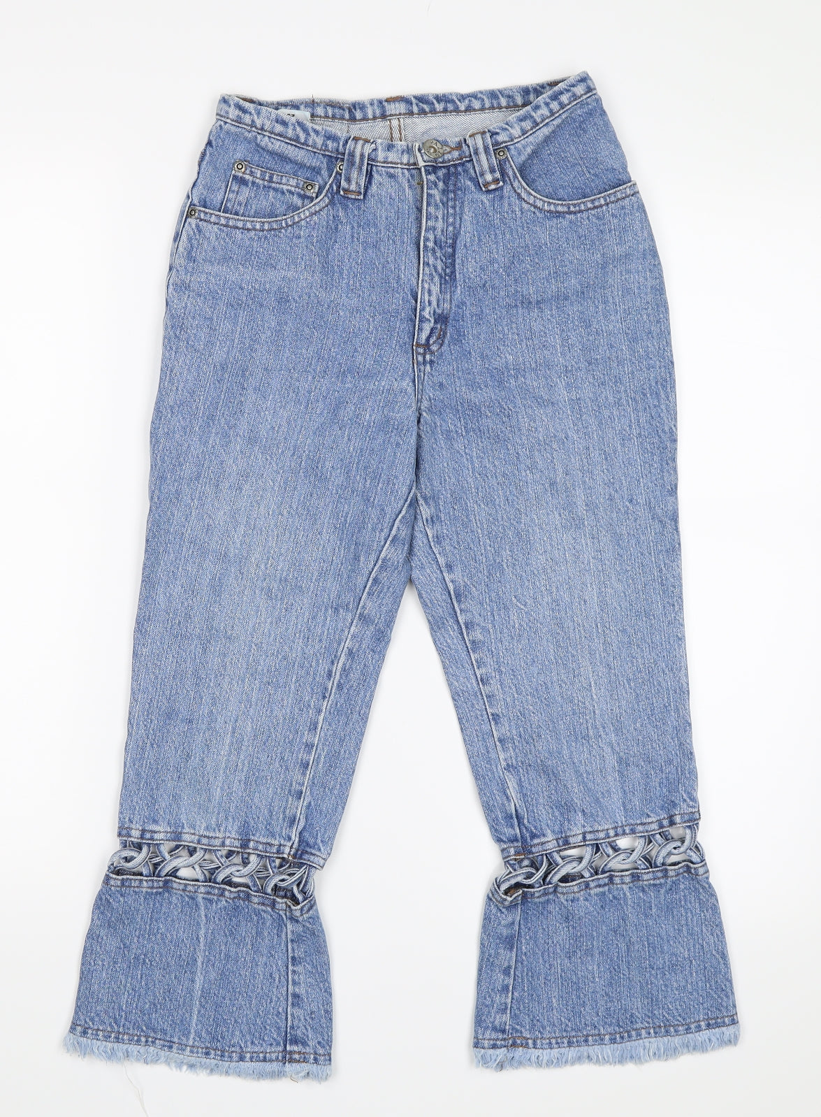 PAZZO Womens Blue   Cropped Jeans Size 8 L20 in