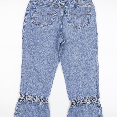 PAZZO Womens Blue   Cropped Jeans Size 8 L20 in