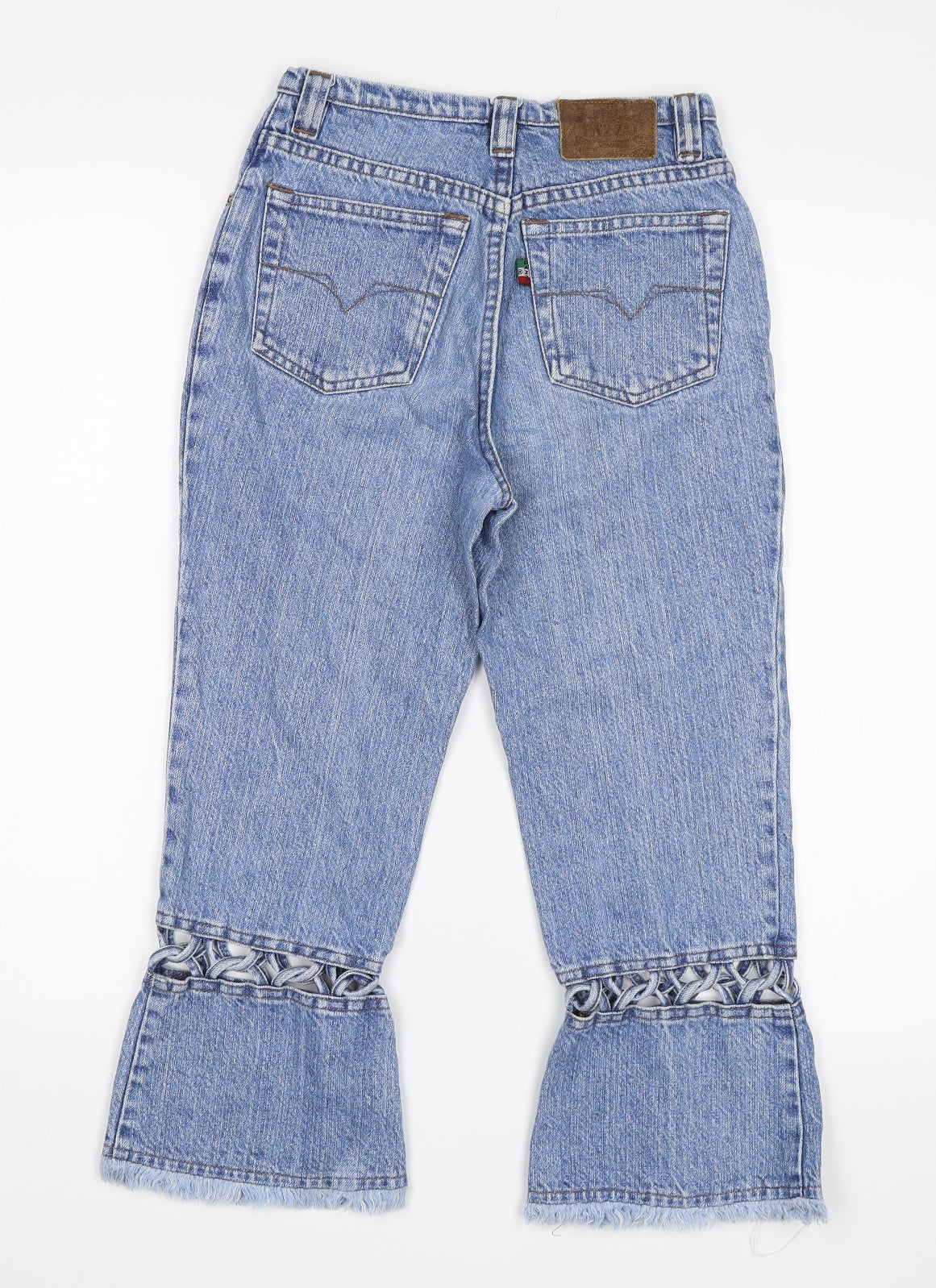 PAZZO Womens Blue   Cropped Jeans Size 8 L20 in