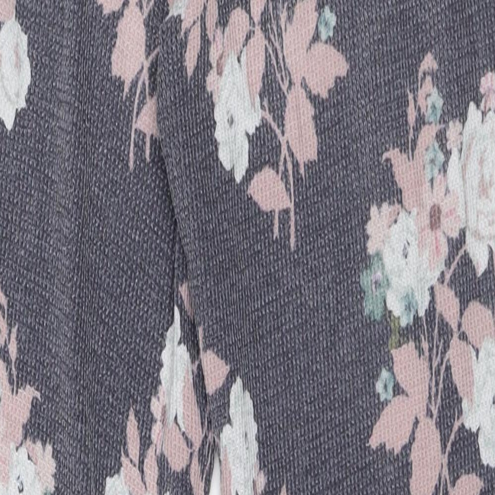 Nutmeg Womens Purple Floral  Sweatpants Trousers Size 6 L26 in