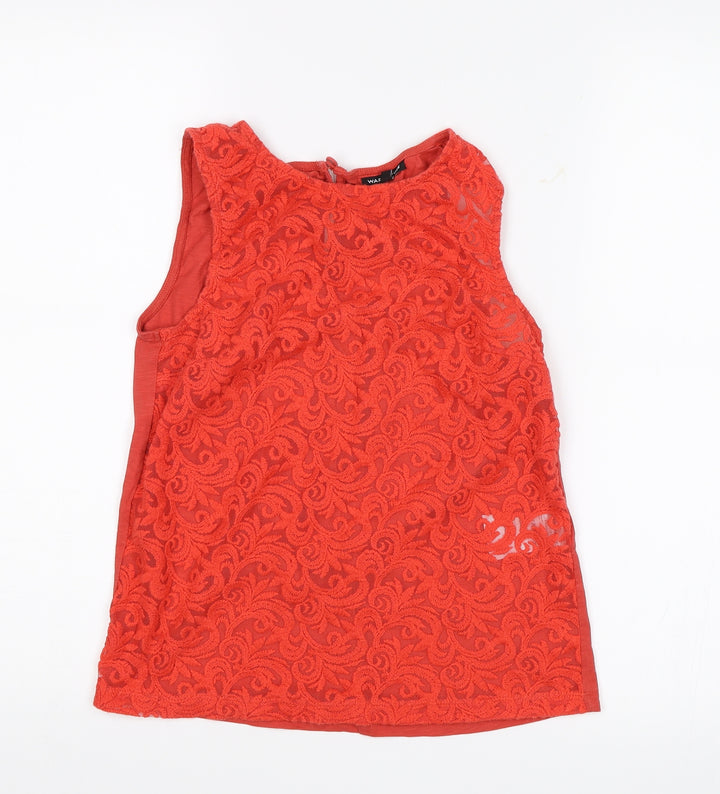 Warehouse Womens Red   Basic Tank Size 8