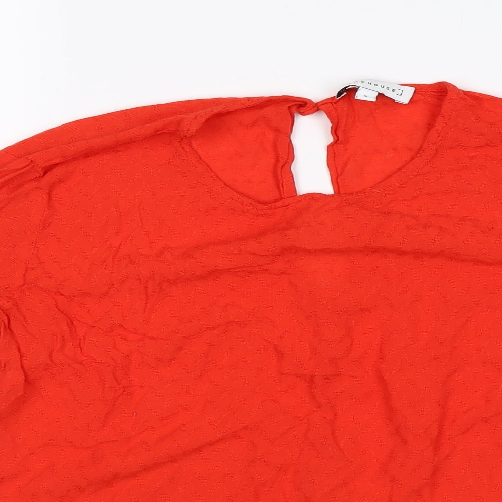 Warehouse Womens Red   Basic Blouse Size 8