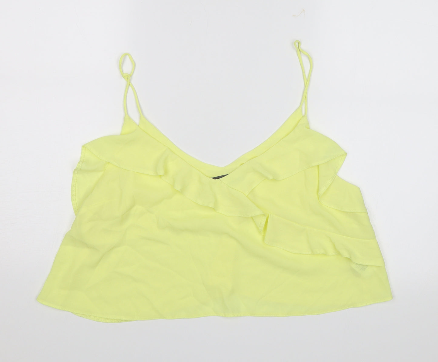 Primark Womens Yellow   Cropped Blouse Size 16