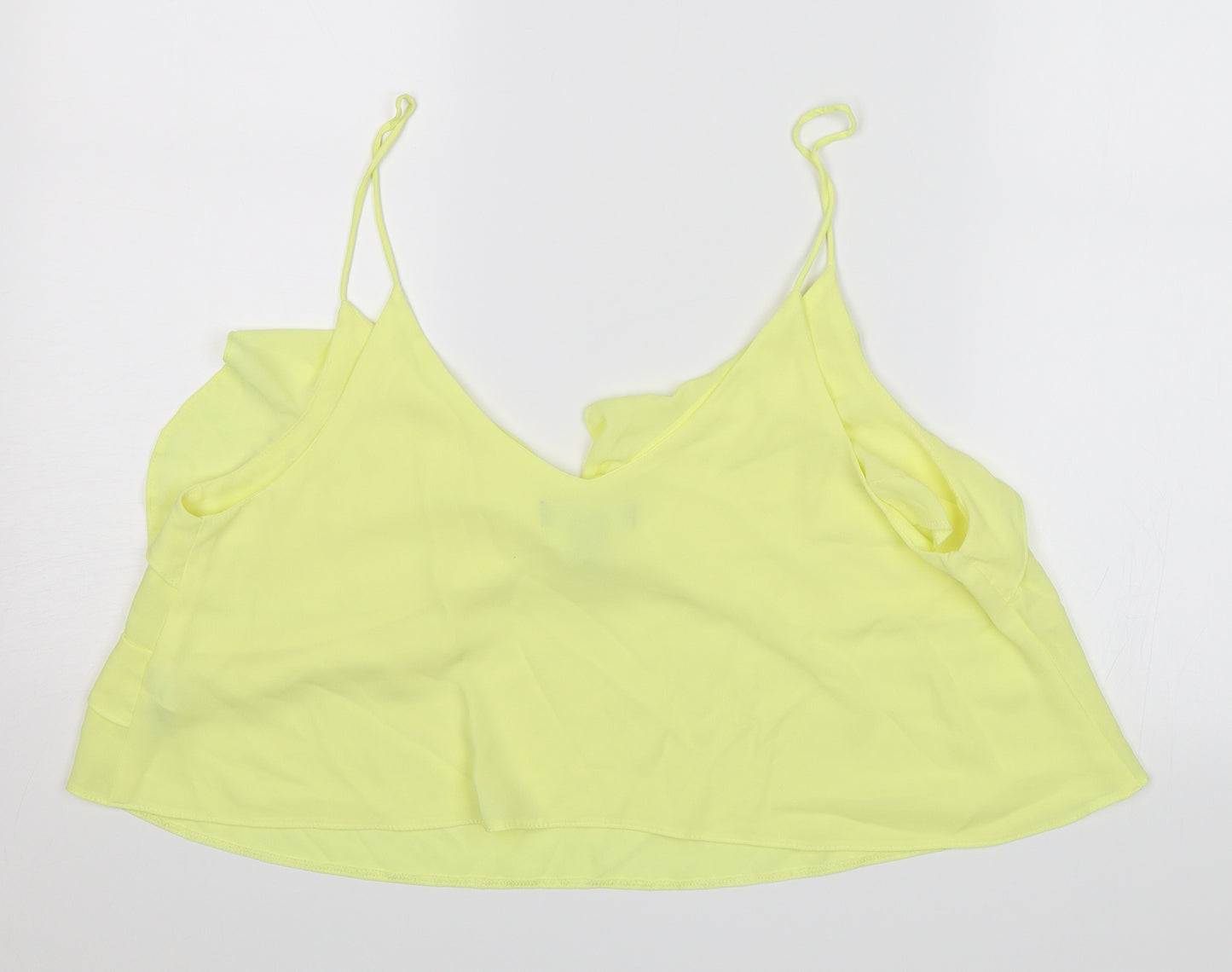 Primark Womens Yellow   Cropped Blouse Size 16