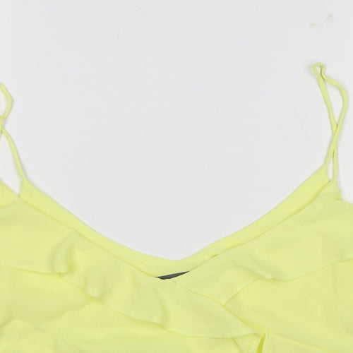 Primark Womens Yellow   Cropped Blouse Size 16