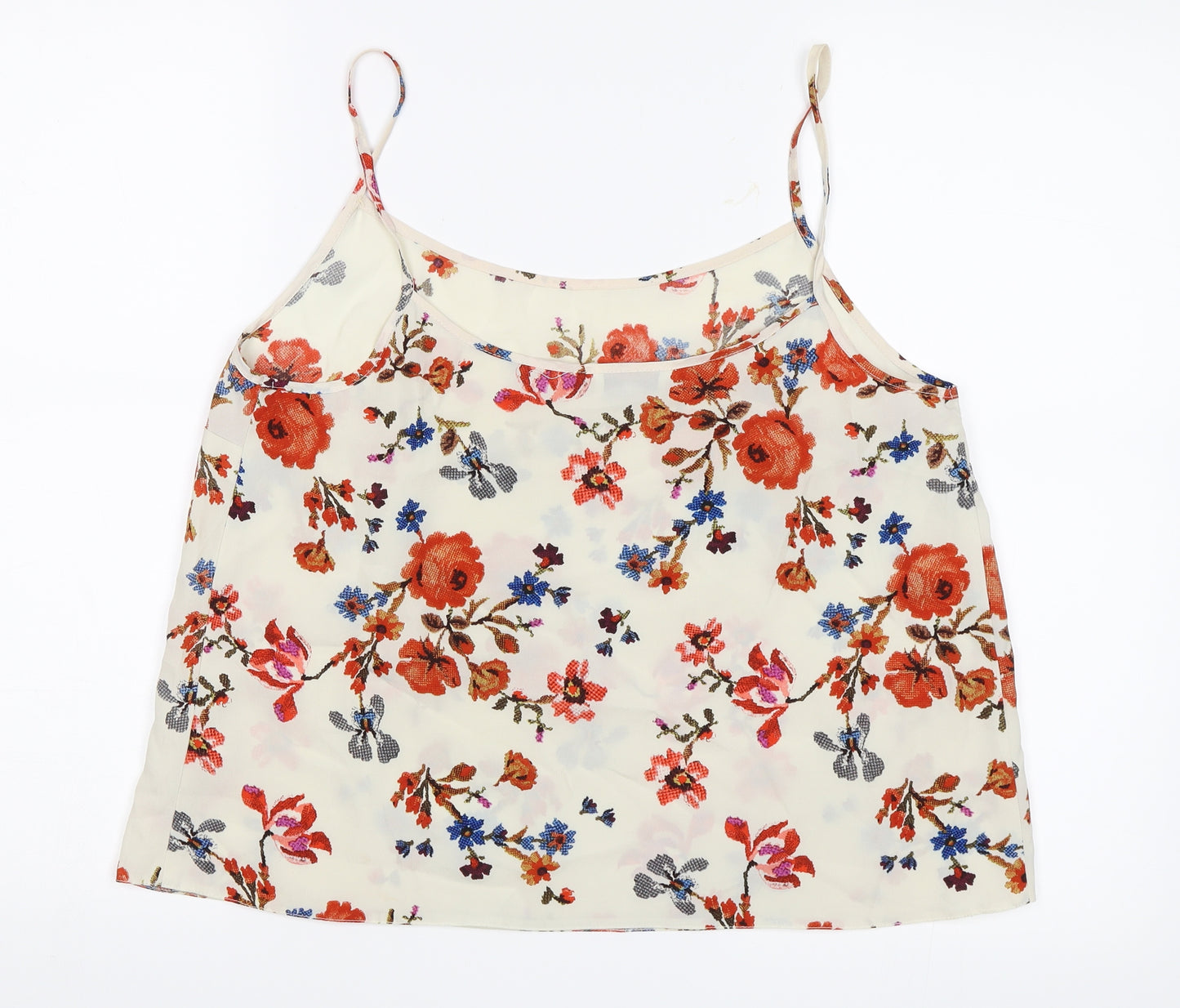 New Look Womens Beige Floral  Camisole Tank Size 12