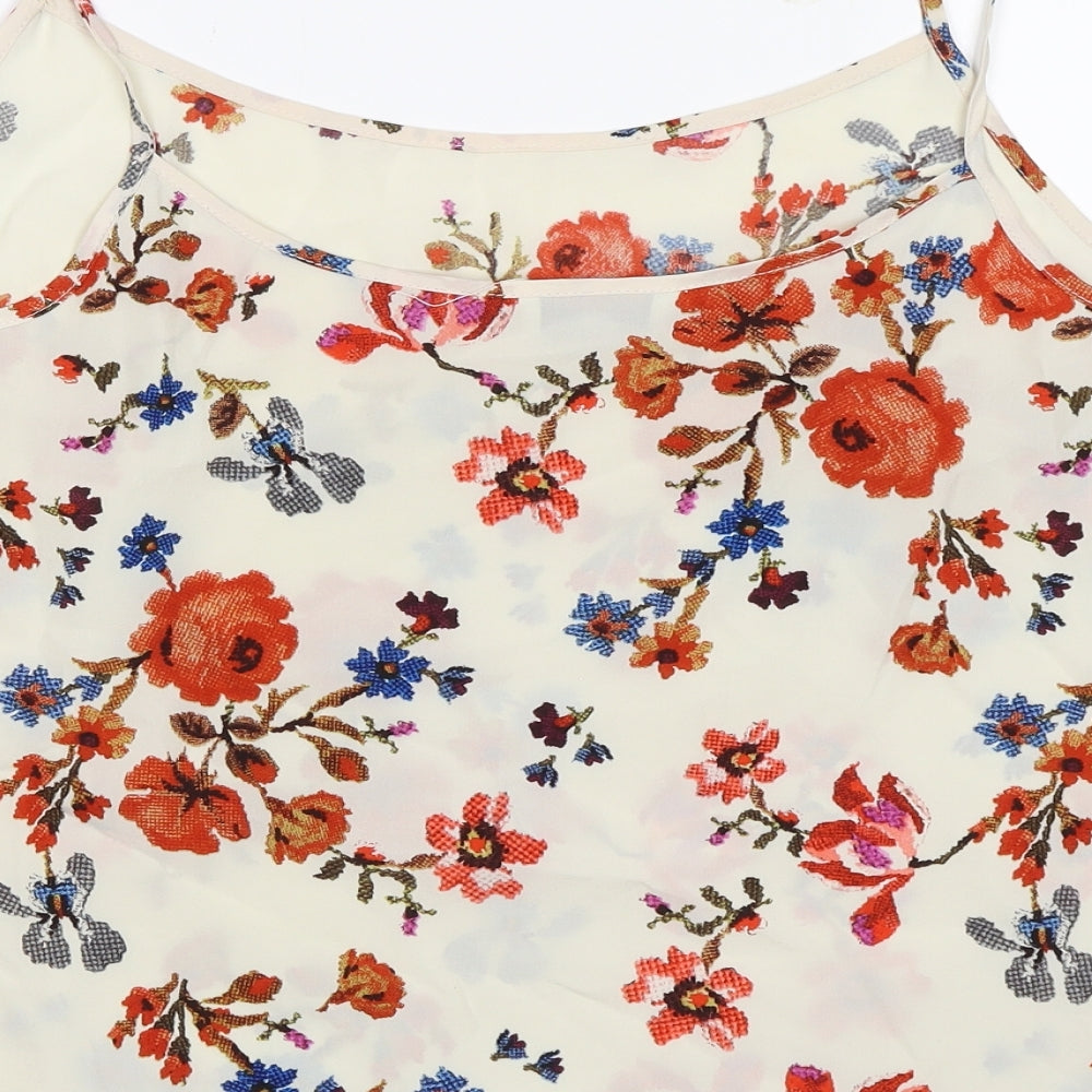 New Look Womens Beige Floral  Camisole Tank Size 12
