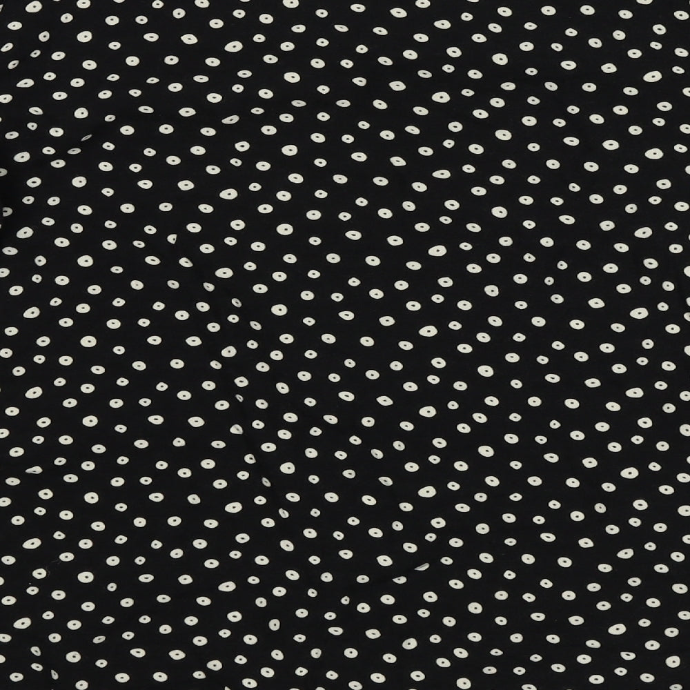 Warehouse Womens Black Polka Dot  Basic Blouse Size 8