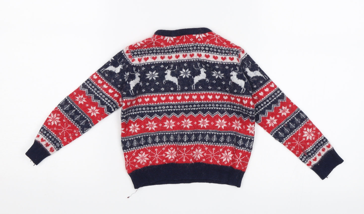 H&M Boys Red Striped  Pullover Jumper Size 2-3 Years  - Christmas