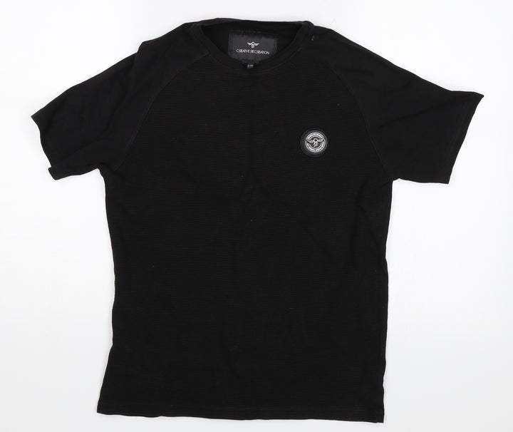Creative Recreation Boys Black Basic T-Shirt Size 12-13 Years