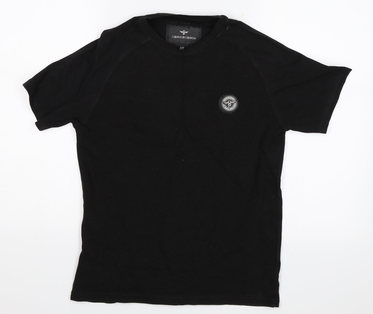 Creative Recreation Boys Black   Basic T-Shirt Size 12-13 Years