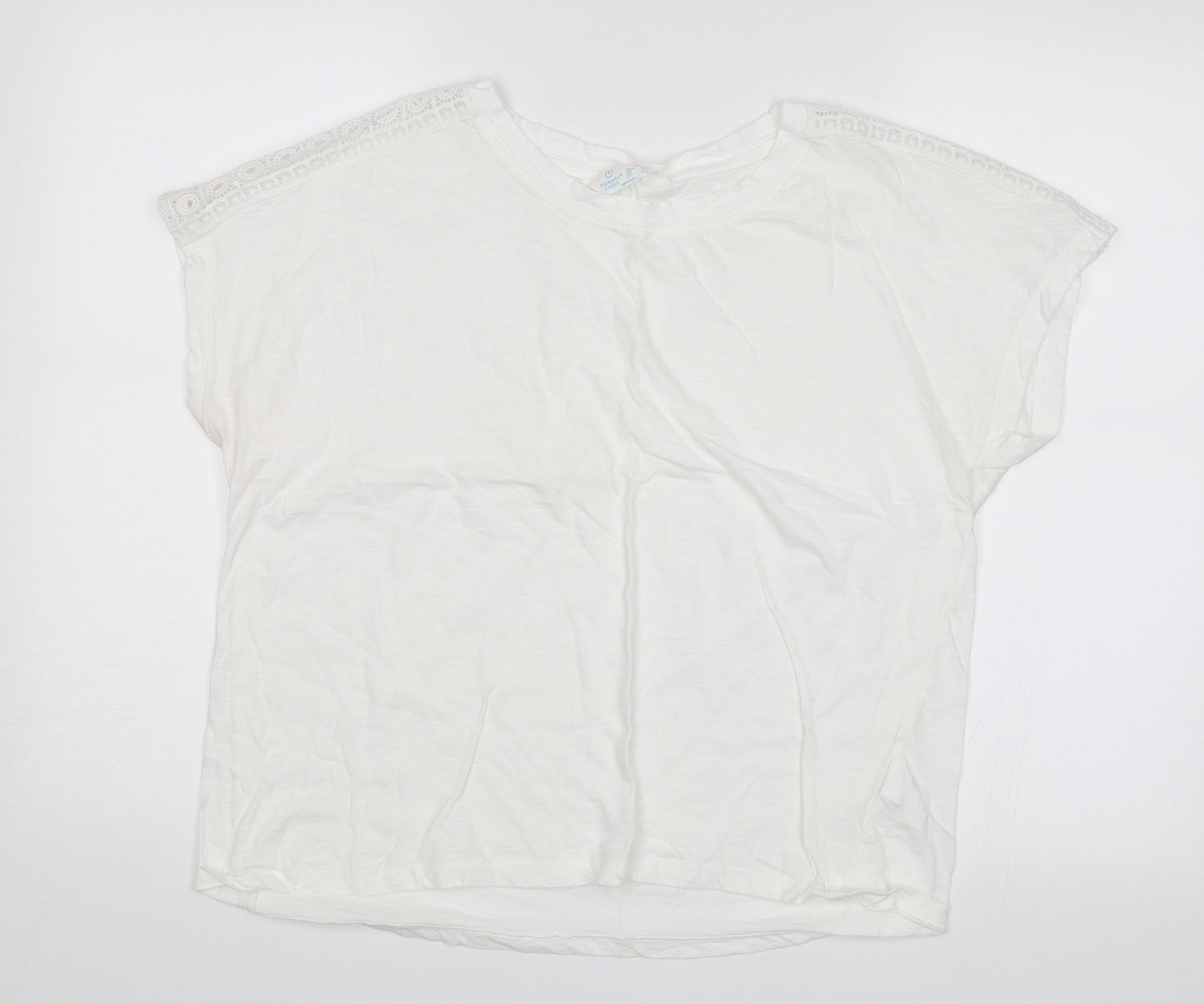 PrimRK Womens White   Basic T-Shirt Size L