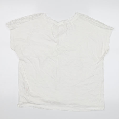 PrimRK Womens White   Basic T-Shirt Size L