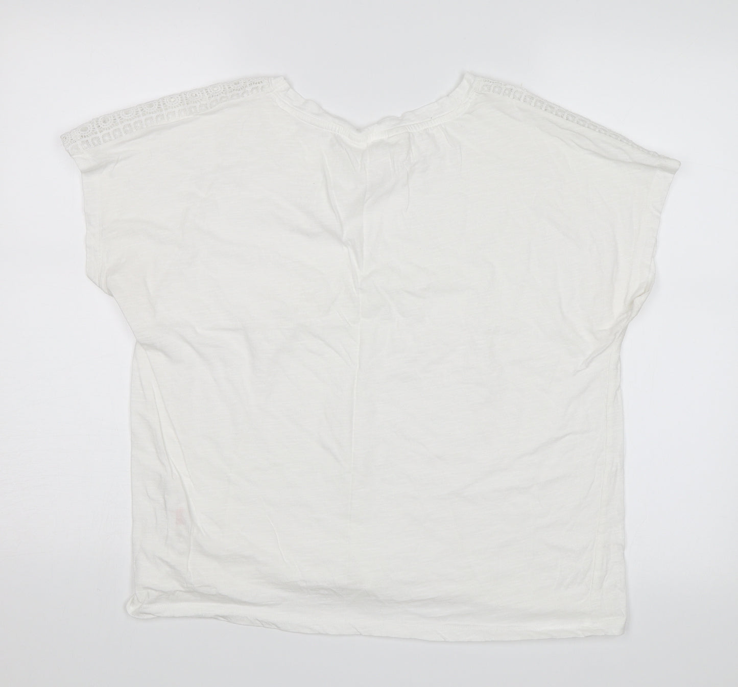PrimRK Womens White   Basic T-Shirt Size L