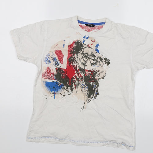George Boys White   Basic T-Shirt Size 11-12 Years  - Lion